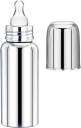 BLLUEX Stainless Steel Baby Feeding Bottle for New Born Babies Infant (300 ML) A - 300 ml  (Silver)